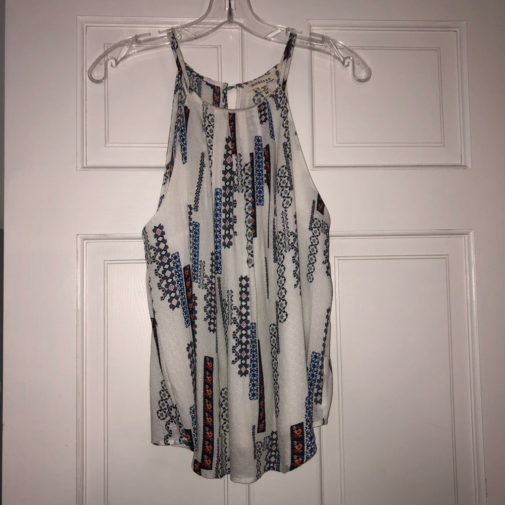 Patterned Tank Top Blouse